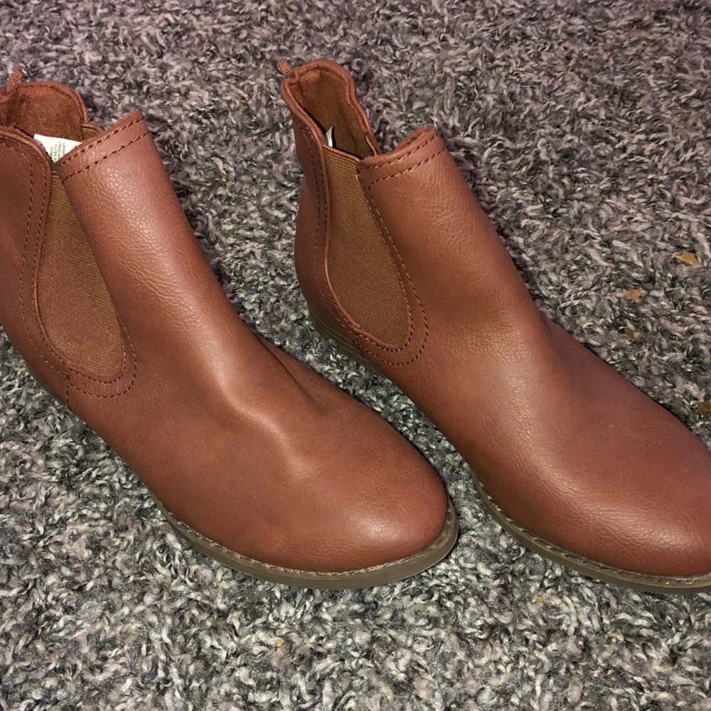 Brown Chelsea Ankle Booties